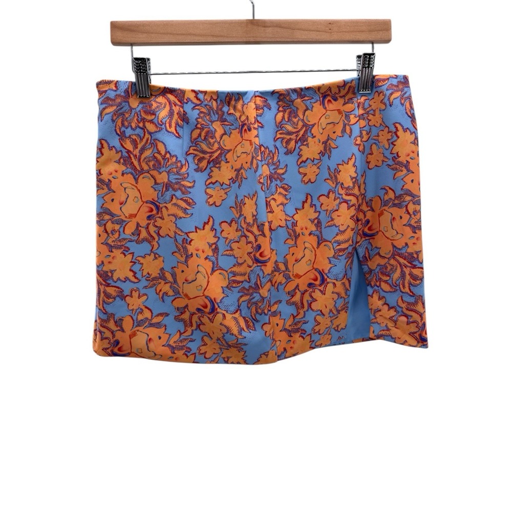 White Fox Orange Floral Strapless Skirt Set‎ M/L NWT Summer Party Travel - Picture 5 of 13